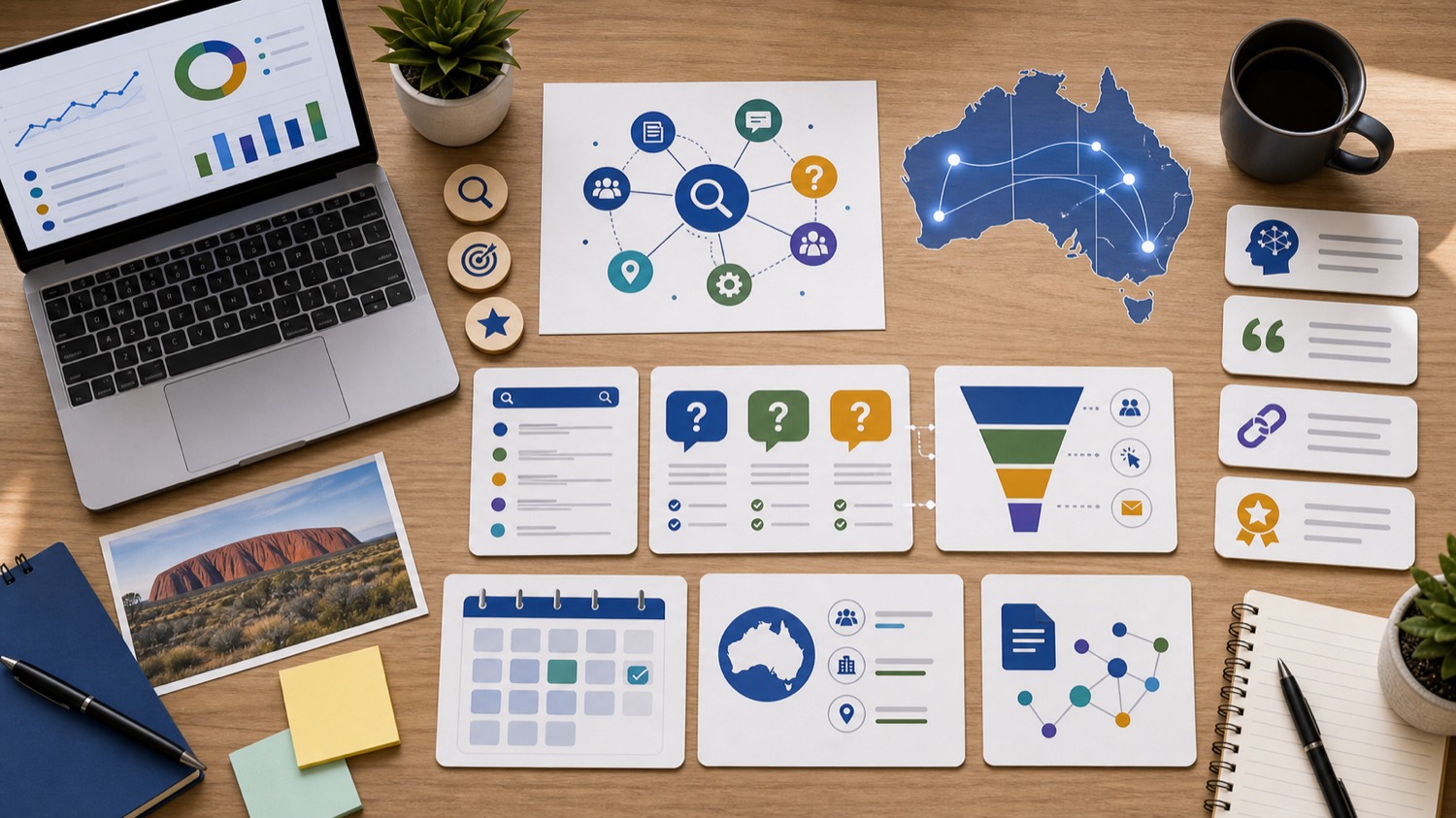 Long tail keyword research for AI SEO in Australia with content clusters entity graph citation links and search intent planning