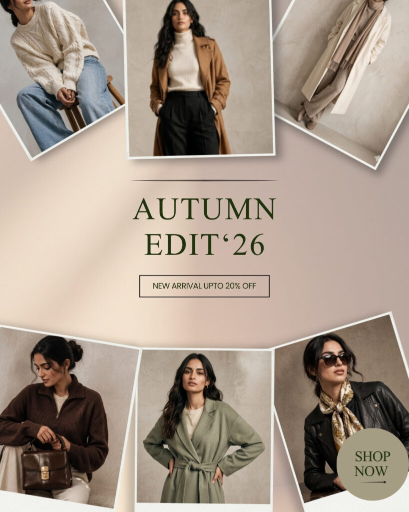 Autumn Edit '26 fashion seasonal sale polaroid collage
