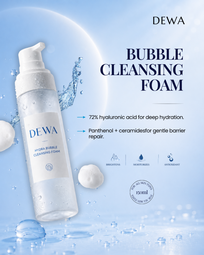 Dewa Bubble Cleansing Foam skincare launch creative