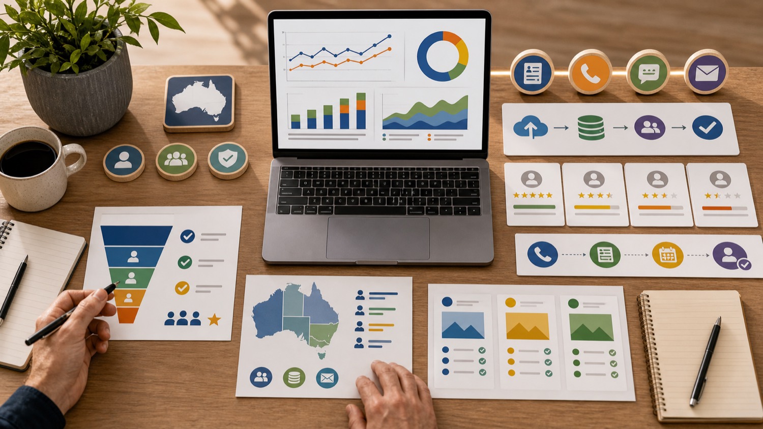 Google Ads lead quality workflow in Australia with CRM pipeline conversion tracking audience segments and budget pacing analytics