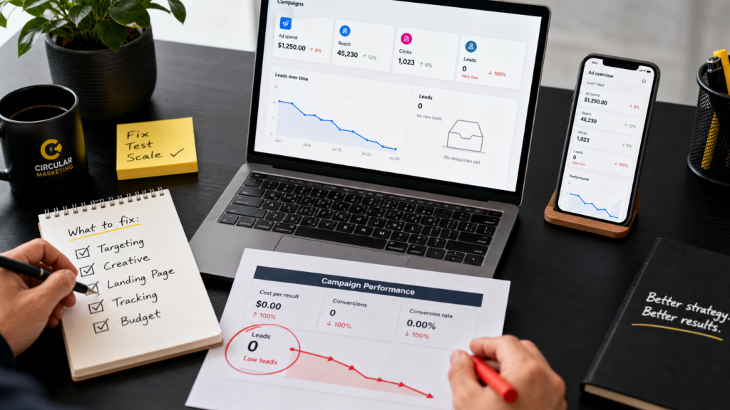 Marketer fixing low campaign conversions