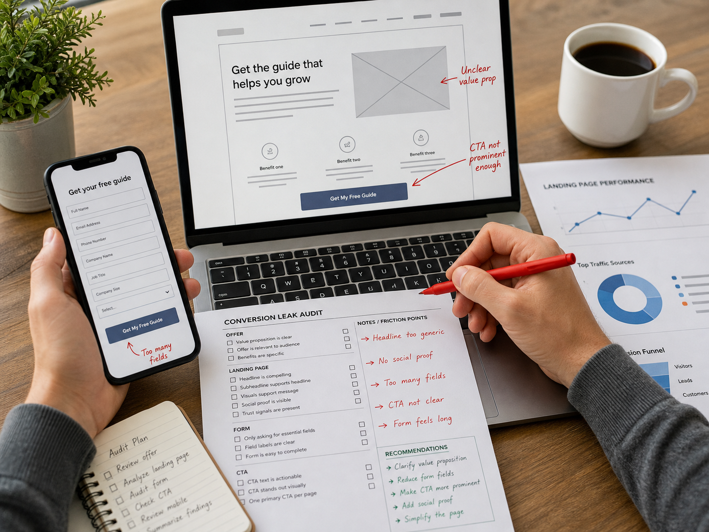 Landing page and lead form audit for social media ads in Australia