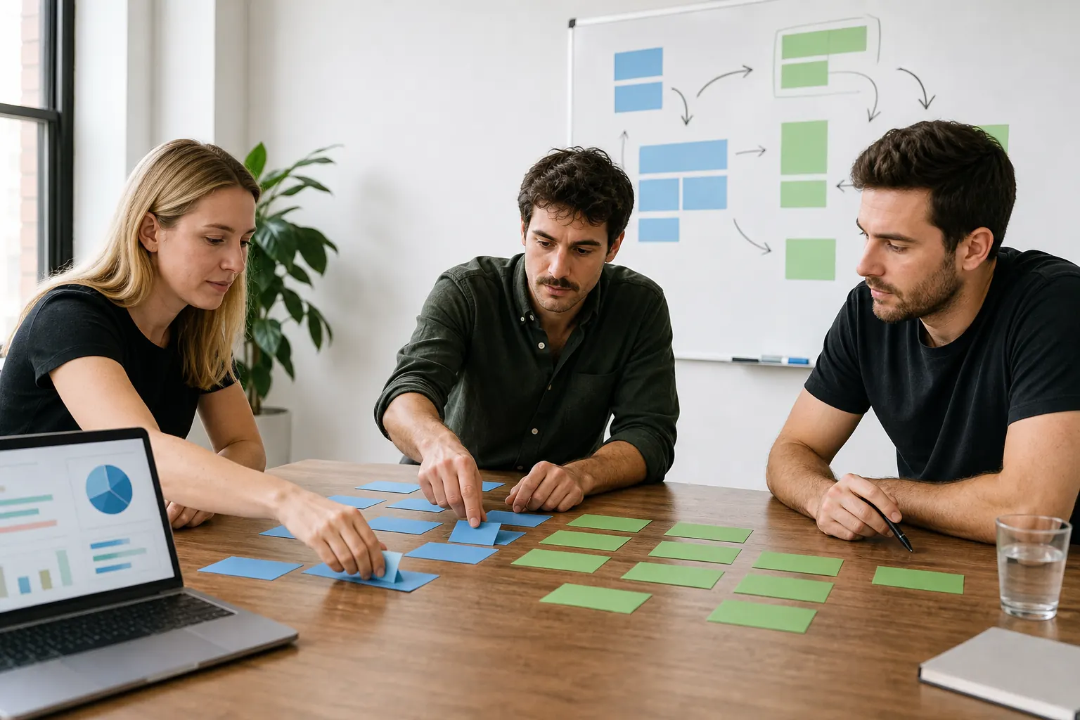Marketing team planning a combined SEO and Google Ads strategy