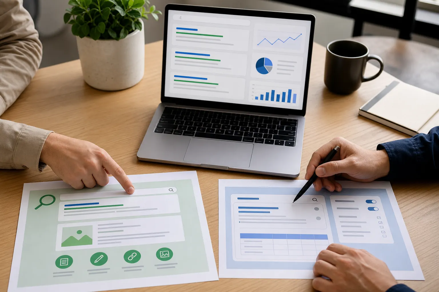 Organic SEO and paid Google Ads planning for a small business