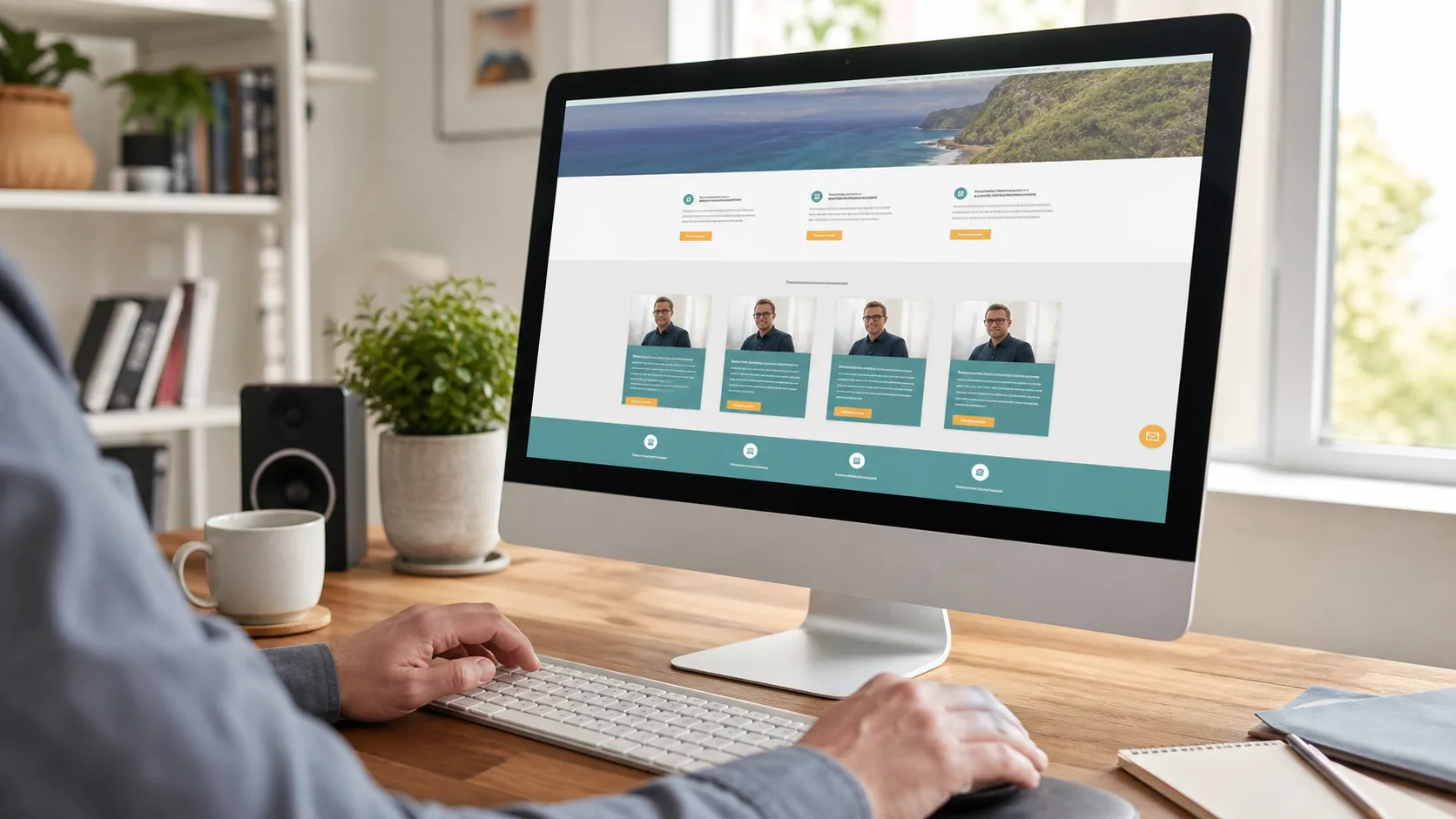 Generic budget website template with weak conversion structure