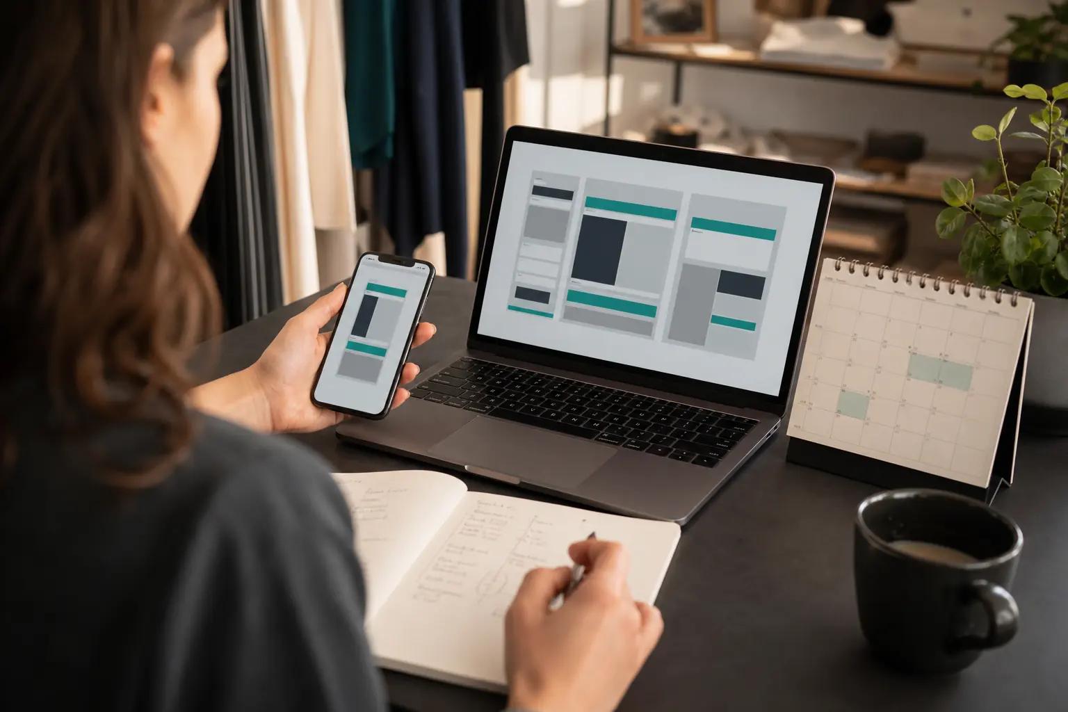 Small-business marketer planning an EOFY email and SMS campaign in Australia