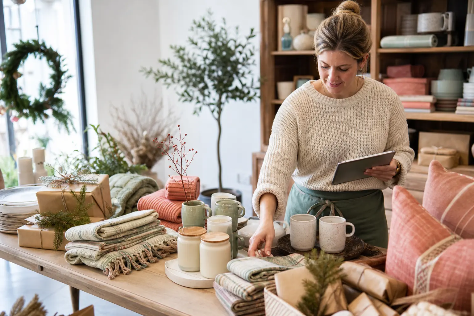 Australian retailer arranging product bundles for an EOFY sale