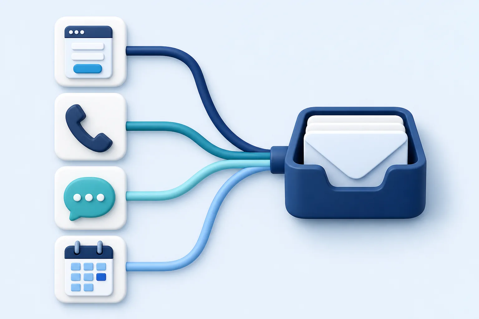 Website contact options including form, phone, chat and booking