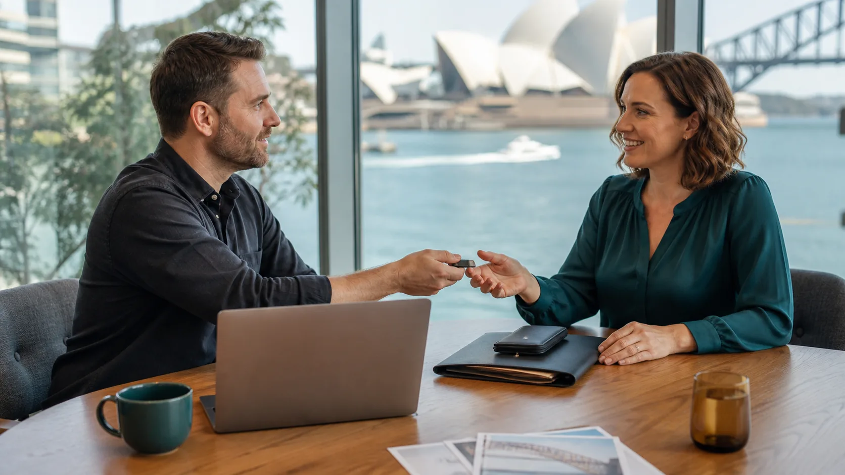 Business owner receiving website files and account access